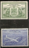 CANADA 1946 10c, 17c SPECIAL DELIVERY SG S15/S16 MOUNTED MINT Cat £17.50 - Airmail: Special Delivery