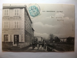 Carte Postale Brignais (69) Le Bief ( Petit Format Noir Et Blanc Oblitérée 1904 Timbre 5 Centimes ) - Brignais