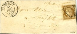 Grille / N° 1 Càd T 14 CHAMPLITTE (69) Sur Lettre Locale Avec Texte Daté De Peray. 1850. - TB / SUP. - R. - 1849-1850 Cérès
