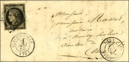 Grille / N° 3 Càd T 15 CLAYE-SOUILLY (73) 24 MAI 50 Rectifié 25 à La Plume, à Côté Càd Idem Du 25 MAI 50 Sur Lettre Remi - 1849-1850 Ceres