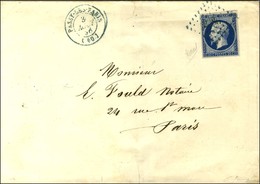 PC Bleu 2386 / N° 14 Càd T 15 Bleu PASSY-LES-PARIS (60) Sur Lettre Pour Paris. 1856. - TB / SUP. - R. - 1853-1860 Napoléon III