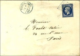 PC Bleu 2386 / N° 14 Càd T 15 Bleu PASSY-LES-PARIS (60) Sur Lettre Pour Paris. 1856. - TB / SUP. - R. - 1853-1860 Napoleone III