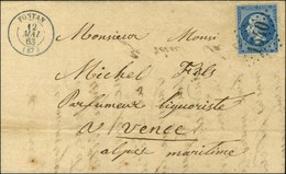 GC Bleu 1540 / N° 22 Càd T 15 Bleu FONTAN (87) 12 MAI 63 Sur Lettre Avec Texte Pour Vence. - SUP. - R. - 1862 Napoleon III