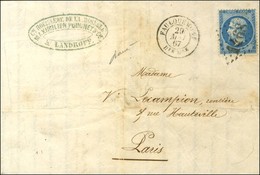 GC 1468 / N° 22 Càd T 15 FAULQUEMONT / Bte Mle. 1867. - TB / SUP. - R. - 1862 Napoleon III