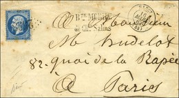 GC 2598 / N° 22 Càd T 15 NANCY (52) Griffe Linéaire Bte MOBILE / DE CHau SALINS Sur Devant De Lettre Pour Paris. 1863. - - 1862 Napoléon III