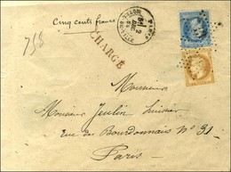 Etoile 13 / N° 28 + 29 Càd PARIS / HOTEL-DE-VILLE Sur Lettre Chargée Locale. Au Verso, Descriptif De Chargement. 1868. - - 1863-1870 Napoleon III Gelauwerd