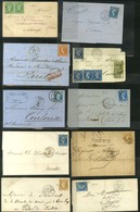 Lot De 27 Lettres Empire Dentelé Et Lauré. - B / TB. - 1863-1870 Napoléon III. Laure