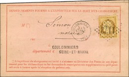 GC 1172 / N° 36 Càd T 16 COULOMMIERS Sur Avis De Réception. 1871. - TB / SUP. - 1870 Asedio De Paris