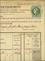 Càd T 17 CHATEAUNEUF-EN-BRETAGNE / N° 39 Sur Avertissement. 1871. - TB. - R. - 1870 Emissione Di Bordeaux