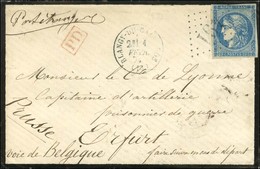 GC 491 / N° 45 Càd T 16 BLANGY DU CALVADOS (13) Sur Lettre Adressée à Un Prisonnier De Guerre à Erfurt Par La Voie De Be - 1870 Emissione Di Bordeaux