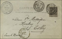 Càd EXPOSITION UNIVelle / 1889 / N° 89 Sur Carte Libonis. Au Recto Cachet 2eme ETAGE DE LA TOUR EIFFEL. 1889. - TB. - 1876-1878 Sage (Typ I)
