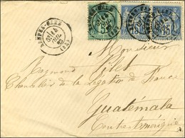 Càd RENNES-GARE / 34 / N° 75 + 90 (2) Sur Lettre Pour Le Guatemala. 1882. - SUP. - R. - 1876-1878 Sage (Tipo I)