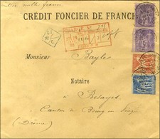 Càd AFFRANCHISSEMENT / PARIS / N° 90 + 94 + 95 (2) Descriptif Rouge De Chargement Au Recto Sur Lettre Chargée Pour Besay - 1876-1878 Sage (Typ I)
