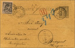 Càd 2 PARIS 2 / AFFRANCHISSEMENTS Sur Entier 10c + N° 90 Recommandé Pour Budapest. 1891. - TB. - R. - 1876-1878 Sage (Typ I)