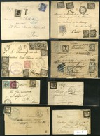 Lot De 15 Lettres Avec Timbres Taxe. - B / TB. - 1859-1959 Cartas & Documentos