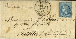 PC Du GC 432 / N° 29 Càd PARIS / BELLEVILLE 2 OCT. 70 Sur Lettre Avec Bon Texte D'un Militaire Pour Nantes, Au Verso Càd - Oorlog 1870