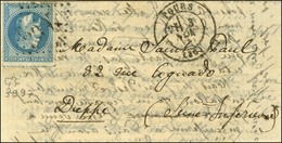 Lettre Avec Très Bon Texte Daté De Paris Le 1 Novembre 1870 Pour Dieppe, Au Recto GC 3997 / N° 29 Càd TOURS (36) 3 NOV.  - Guerre De 1870