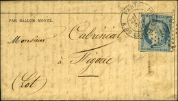 Etoile 10 / N° 37 Càd PARIS / R. DU CHERCHE MIDI 9 NOV. 70 Sur Gazette Des Absents N° 4 Pour Figeac. Au Verso, Càd D'arr - Krieg 1870