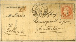 Etoile 1 / N° 31 Càd PARIS / PL. DE LA BOURSE 1 DEC. 70 Sur Gazette Des Absents N° 5 Pour Amsterdam. Au Verso, Càd D'arr - Guerra De 1870