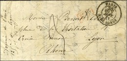 Càd Taxe 30c PARIS / R. DE BONDY 2 JANV. 71 + PP Rouge + Taxe 3 Manuscrite Sur Lettre Pour Lyon. Au Verso, Càd D'arrivée - Guerre De 1870