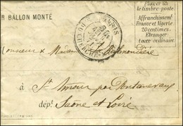 Càd Taxe 30c. PARIS / R. DU CHERCHE-MIDI 9 JANV. 71 (4e Levée) Sur Lettre Avec Texte Daté De Montrouge Pour Pontanevaux  - Guerre De 1870