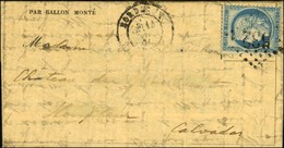 Lettre Avec Texte Daté De Paris Le 7 Janvier 1871 Pour Honfleur. Au Recto, GC 532 / N° 37. Càd D'arrivée BORDEAUX (32) 1 - Guerre De 1870