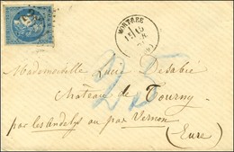 GC 2551 / N° 46 Càd T 16 MORTREE (59) Sur Lettre Adressée Aux Andelys, Taxe 25 Au Crayon Bleu. 1871. - TB / SUP. - Guerre De 1870