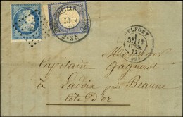 Càd BITSCHWEILLER / Allemagne 2g + N° 60 Obl PC Du GC 420 Càd T 17 BELFORT (66) Sur Lettre En Affranchissement Mixte Pou - Cartas & Documentos