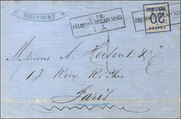 Cachet Encadré KPR / FELDPOST-RELAIS N° 65 (Charmes) / Alsace N° 6 Sur Lettre De Mirecourt Le 28 Février 1871 Pour Paris - Guerra Del 1870