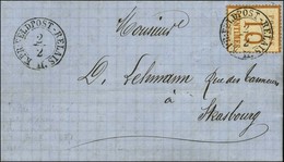 Càd KPR / FELDPOST-RELAIS N° 2 / Alsace N° 5 Sur Lettre Avec Texte Daté De Saint Dié Le 30 Janvier 1871 Pour Strasbourg. - War 1870