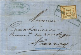 Cachet Encadré Bleu KPR / FELDPOST-RELAIS N° 66 (Epinal) / Alsace N° 5 Sur Lettre Avec Texte Daté De Darney Le 7 Février - Guerre De 1870