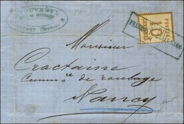 Cachet Encadré Bleu KPR / FELDPOST-RELAIS N° 66 (Epinal) / Alsace N° 5 Sur Lettre Avec Texte Daté De Darney Le 7 Février - Oorlog 1870