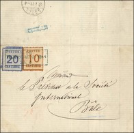 Cachet K. PR FELDPOST RELAIS N° 66 / Als. N° 5 + 6 Sur Lettre Avec Texte D'Epinal Adressée Au Président De La Société In - Guerre De 1870