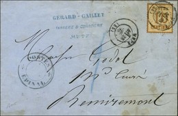 Càd T 17 METZ (55) / Alsace N° 5 28 DEC. 70 Sur Lettre Avec Texte Daté De Metz Pour Remiremont. Au Recto, Grand Cachet P - Guerre De 1870