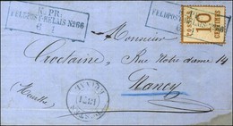 Càd Bleu Encadré K.PR / FELDPOST RELAIS N° 66 / Alsace N° 5 Sur Lettre Avec Texte Daté De Gerardmer Pour Nancy. Au Recto - Guerre De 1870