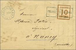 Cachet Encadré Bleu KPR / FELDPOST-RELAIS N° 66 / Alsace N° 5 Sur Lettre De Rambervillers Avec Texte Daté Du 27 Janvier  - Guerra Del 1870