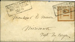 Cachet Encadré KPR / FELDPOST / RELAIS N° 36 (Corbeille) Sur Lettre Pour Mirecourt. 1871. - TB / SUP. - Guerre De 1870