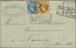 Cachet Encadré STRASSBURG I.ELS / BAHNHOF 2 9 71 / Alsace N° 6 + GC 2598 (Nancy) / N° 28 + 29 Sur Lettre En Affranchisse - Sonstige & Ohne Zuordnung