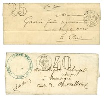 Lot De 2 Lettres Avec Taxe Tampon De Septembre 1871. - TB / SUP. - Autres & Non Classés