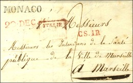 MONACO / 20 DEC. Sur Lettre Avec Texte Daté De Monaco Le 19 Décembre 1820 Pour Marseille. - TB / SUP. - Autres & Non Classés