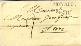 MONACO / 4 GIU. Sur Lettre Datée De Monaco Le 4 Juin 1830 Pour Nice. - TB / SUP. - Andere & Zonder Classificatie