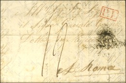 MONACO / 3 GEN. + P.F Rouge (payé Frontière) Sur Lettre Avec Texte Daté De Monaco Le 26 Décembre 1847 Pour Rome. Entaill - Sonstige & Ohne Zuordnung