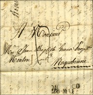 MONACO / 28 MAI Au Verso D'une Lettre Avec Texte Daté De Rome Le 18 Mai 1832 Pour Roquebrune. - TB. - Altri & Non Classificati