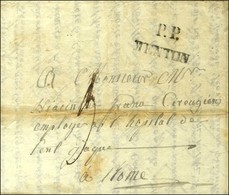 P.P. / MENTON Sur Lettre Avec Texte Daté De Roccabigliera Le 29 Janvier 1830 Pour Rome. - TB / SUP. - Sonstige & Ohne Zuordnung