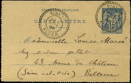 FB VIALAR / ALGER Sur Entier 15c. 1898. - SUP. - Altri & Non Classificati