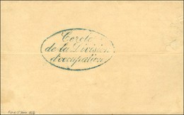 Cachet Bleu CERCLE / DE LA DIVISION / D'OCCUPATION Sur Lettre Avec Texte Daté De Rome Le 18 Janvier 1856 Adressée Locale - Bolli Militari (ante 1900)