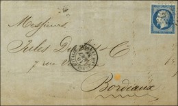 Losange AABCal / N° 14 Càd ARMEE D'ITALIE / Bau CENTRAL 10 AOUT 59 Sur Lettre Avec Texte Daté De Gènes Le 9 Août 1859 Po - Sellos De La Armada (antes De 1900)