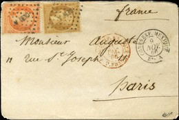 Losange CEM A / N° 21 + 23 Càd CORPS EXP. MEXIQUE / Bau A 9 NOV. 66 Sur Lettre Pour Paris. Au Recto, Càd D'entrée Rouge  - Legerstempels (voor 1900)