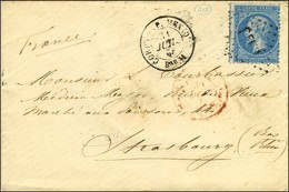 Losange CEM H / N° 22 Càd CORPS EXP. MEXIQUE / Bau H Sur Lettre Pour Strasbourg. 1866. - TB. - Marques D'armée (avant 1900)