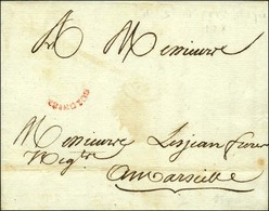 Lettre Avec Texte Daté De St Pierre De La Martinique Le 24 Janvier 1786 Pour Marseille. Au Recto, Marque Postale D'entré - Maritieme Post